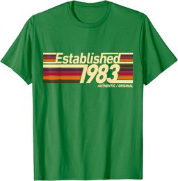 Established 1983 Stripe - 41st Birthday Gift Idea for Men T-Shirt