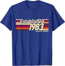 Established 1983 Stripe - 41st Birthday Gift Idea for Men T-Shirt