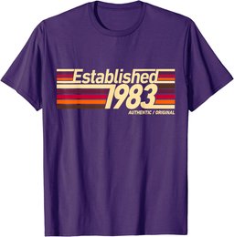 Established 1983 Stripe - 41st Birthday Gift Idea for Men T-Shirt