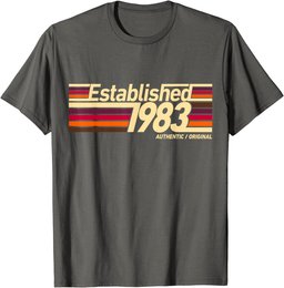 Established 1983 Stripe - 41st Birthday Gift Idea for Men T-Shirt