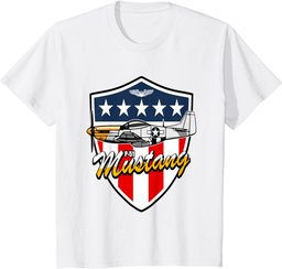 P-51 Mustang WWII Fighter Plane US Military Aviation History T-Shirt