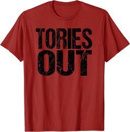 Anti Conservatives & Brexit Tory Sleaze Vintage Tories Out T-Shirt