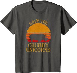 Save The Chubby Unicorns Shirt. Retro Style Rhino T-Shirt