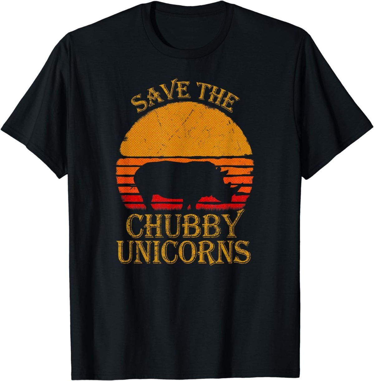Save The Chubby Unicorns Shirt. Retro Style Rhino T-Shirt