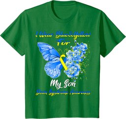I Wear Blue & Yellow For My Son Down Syndrome Awareness T-Shirt