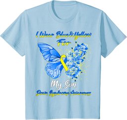 I Wear Blue & Yellow For My Son Down Syndrome Awareness T-Shirt
