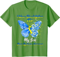 I Wear Blue & Yellow For My Son Down Syndrome Awareness T-Shirt