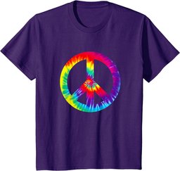Peace Sign 60s 70s T Shirt Tie Dye Hippie Costume T-Shirt