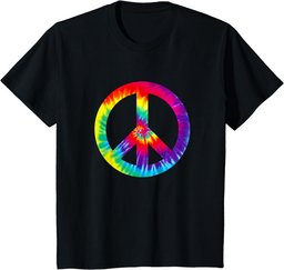 Peace Sign 60s 70s T Shirt Tie Dye Hippie Costume T-Shirt