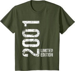 23rd Birthday 23 Years Old Man Woman Vintage 2001 T-Shirt