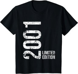 23rd Birthday 23 Years Old Man Woman Vintage 2001 T-Shirt