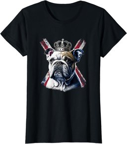 Bulldog British Dog T Union Jack Flag King Coronation T-Shirt