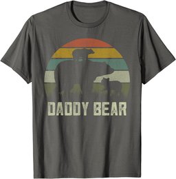 Funny Fathers Day Dad Shirts, Father Two Cub Kids Daddy Bear T-Shirt