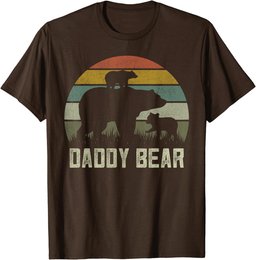 Funny Fathers Day Dad Shirts, Father Two Cub Kids Daddy Bear T-Shirt