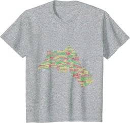 Kurdistan map - with names of Kurdish cities T-Shirt