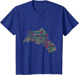 Kurdistan map - with names of Kurdish cities T-Shirt