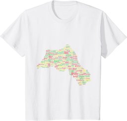 Kurdistan map - with names of Kurdish cities T-Shirt