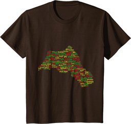 Kurdistan map - with names of Kurdish cities T-Shirt
