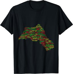 Kurdistan map - with names of Kurdish cities T-Shirt