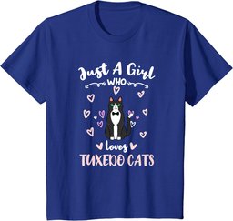 Just A Girl Who Loves Tuxedo Cats T-Shirt