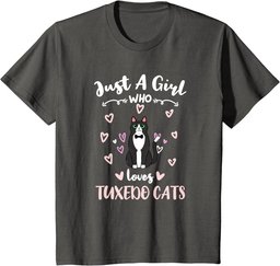 Just A Girl Who Loves Tuxedo Cats T-Shirt