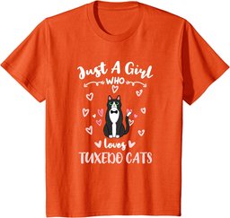 Just A Girl Who Loves Tuxedo Cats T-Shirt