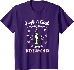 Just A Girl Who Loves Tuxedo Cats T-Shirt