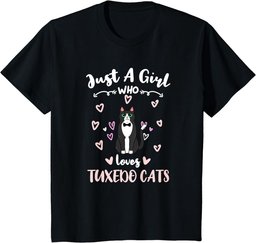 Just A Girl Who Loves Tuxedo Cats T-Shirt