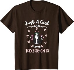 Just A Girl Who Loves Tuxedo Cats T-Shirt
