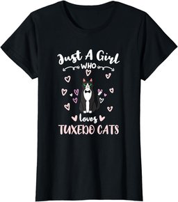 Just A Girl Who Loves Tuxedo Cats T-Shirt