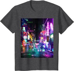 Cyberpunk City Sci Fi Night Tokyo Japan Urban Noir Dystopia T-Shirt