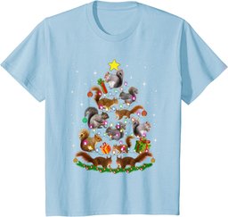 Funny Squirrel Christmas Tree Lights Ornament Xmas Squirrel T-Shirt