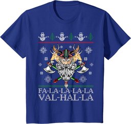 Viking Santa Viking Christmas Sweater FaLaLa LaLa Valhalla T-Shirt