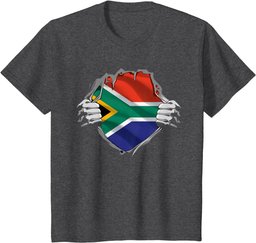 Super South African Heritage Proud South Africa Roots Flag T-Shirt