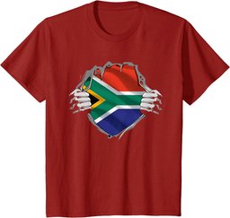 Super South African Heritage Proud South Africa Roots Flag T-Shirt