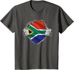 Super South African Heritage Proud South Africa Roots Flag T-Shirt