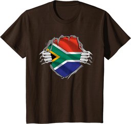 Super South African Heritage Proud South Africa Roots Flag T-Shirt