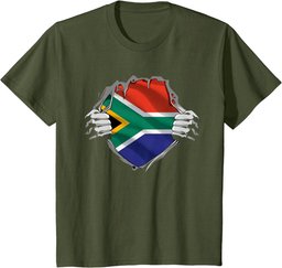 Super South African Heritage Proud South Africa Roots Flag T-Shirt