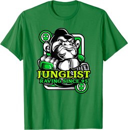 Junglist DnB Music Jungle 90s Drum And Bass Ape T-Shirt