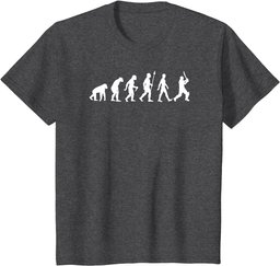 Human evolution T-shirt, Cricket Player version T-Shirt