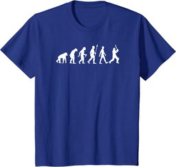 Human evolution T-shirt, Cricket Player version T-Shirt