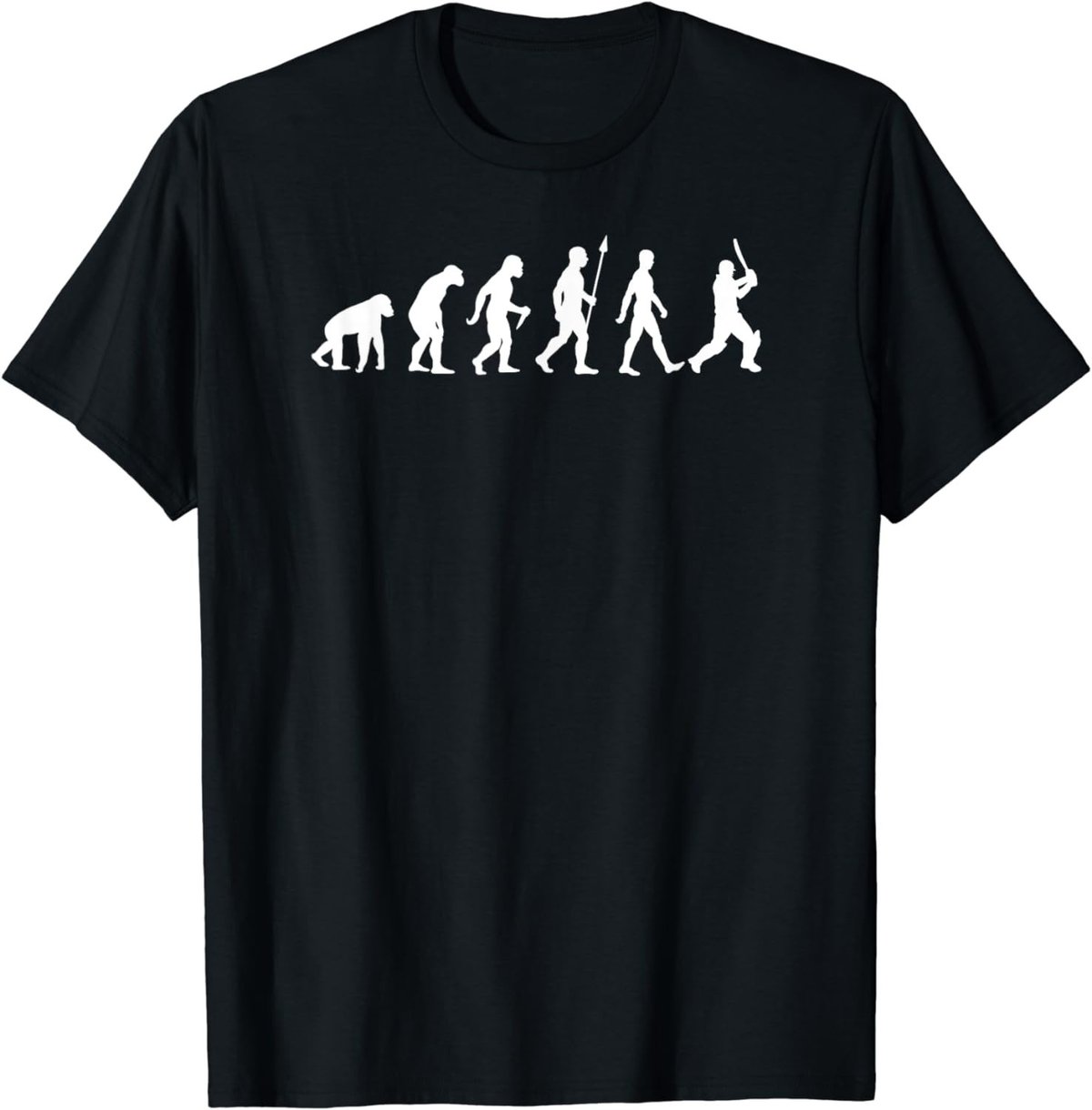 Human evolution T-shirt, Cricket Player version T-Shirt