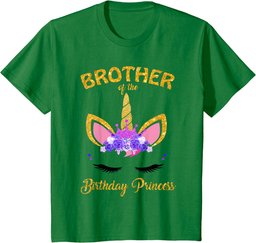 Brother of the Birthday Princess Unicorn Girl Birthday Party T-Shirt