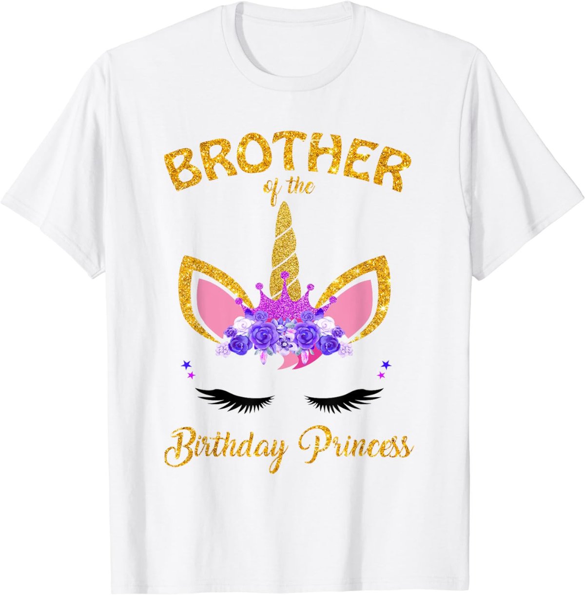 Brother of the Birthday Princess Unicorn Girl Birthday Party T-Shirt