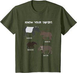 Know Your Tapirs Funny Tapir Animal Educational T Shirt T-Shirt