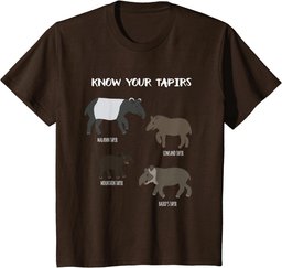 Know Your Tapirs Funny Tapir Animal Educational T Shirt T-Shirt