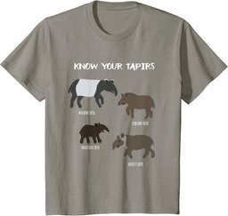 Know Your Tapirs Funny Tapir Animal Educational T Shirt T-Shirt