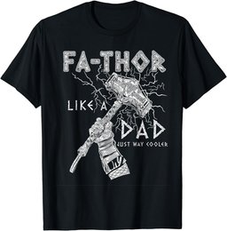 Fa-Thor like dad Thor Hammer Illustration Odins Son Norse T-Shirt