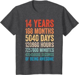 Retro Awesome 14 Years Old Present 14th Birthday 14 YO Boy T-Shirt