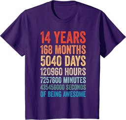 Retro Awesome 14 Years Old Present 14th Birthday 14 YO Boy T-Shirt